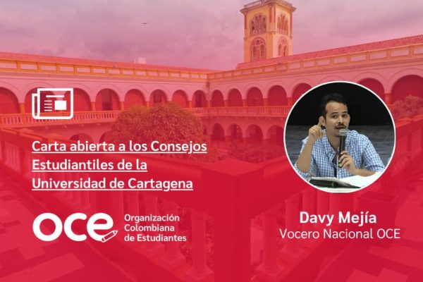 Carta abierta a los Consejos Estudiantiles de la Universidad de Cartagena